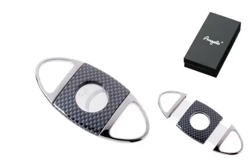 Angelo Abschneider Metall Carbon-Optik anthrazit, Ring 60 